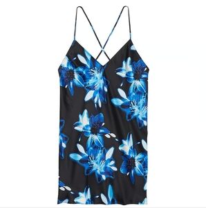 NEW Victoria Secret Floral Satin Open Back Slip
